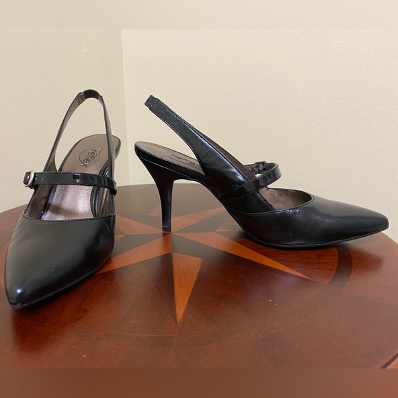 SLINGBACK LEATHER HEELS 2 INCH (NWOT) - Picture 2 of 4